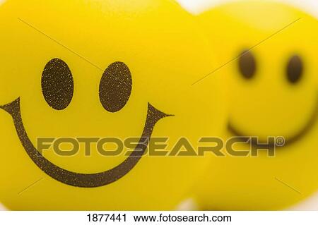 Stock Image - two yellow happy faces; edmonton, alberta, canada. Fotosearch