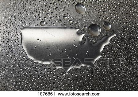 water droplets creating a map of the united states of america View Large Photo Image Stock Image - water droplets creating a map of the united states of america. Fotosearch