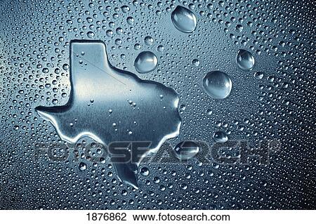 water droplets making the state of texas View Large Photo Image Stock Image - water droplets making the state of texas. Fotosearch