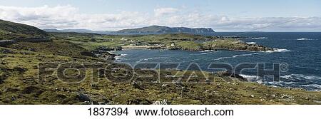Whitepark Bay, Ballintoy, Co Antrim, Ireland; View Of Buildings On A Peninsula View Large Photo Image Picture - Whitepark Bay, Ballintoy, Co Antrim, Ireland; View Of Buildings On A Peninsula. Fotosearch