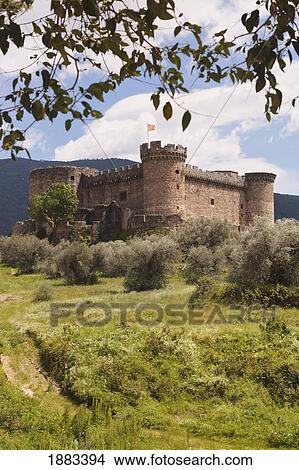 Picture - 15Th Century Castle Of The Duke Of Alburquerque; Mombeltran, Avila Province, Spain. Fotosearch