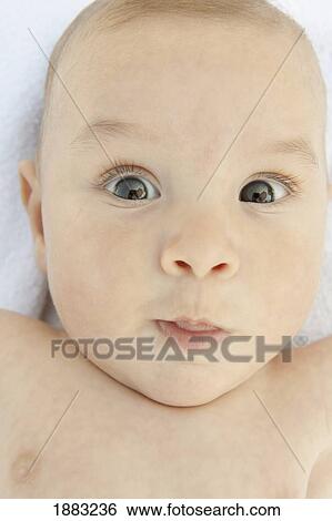 A Baby With A Surprised Look View Large Photo Image Stock Photograph - A Baby With A Surprised Look. Fotosearch