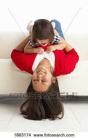 A Mother Playing With Her Young Daughter View Large Photo Image Picture - A Mother Playing With Her Young Daughter. Fotosearch