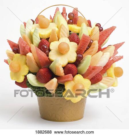 Stock Photo - Basket Made Of Fruit. Fotosearch