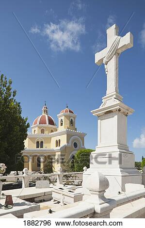 Stock Photograph - Capilla Central And Necropolis Colon, The Second Largest Cemetery In The World; Havana, Cuba. Fotosearch