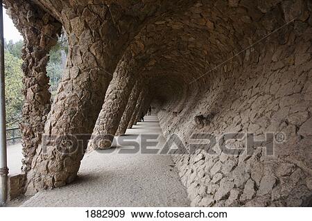 Colonnades Along A Footpath Under Roadway Supporting The Road; Barcelona, Spain View Large Photo Image Stock Photo - Colonnades Along A Footpath Under Roadway Supporting The Road; Barcelona, Spain. Fotosearch