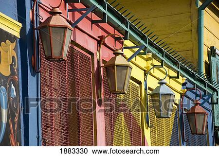 Colorful Lanterns Against A Colorful Wall In La Boca; Buenos Aires, Argentina View Large Photo Image Stock Image - Colorful Lanterns Against A Colorful Wall In La Boca; Buenos Aires, Argentina. Fotosearch