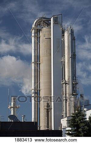Stock Image - Condenser Tower; Alberta, Canada. Fotosearch