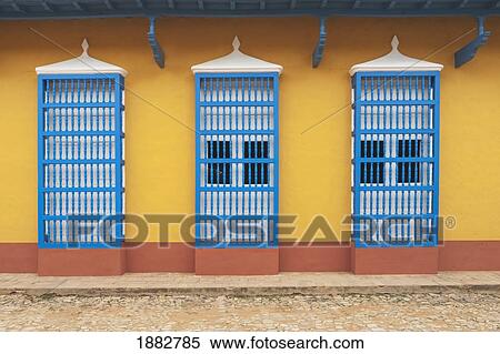 Cuban House Facades; Trinidad, Cuba View Large Photo Image Stock Photography - Cuban House Facades; Trinidad, Cuba. Fotosearch