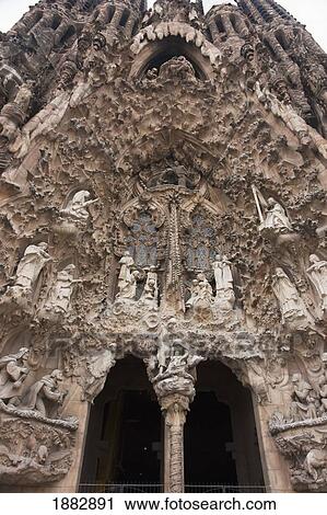 Detail Of The Nativity Facade On The Side Of The Church Of The Holy Family; Barcelona, Spain View Large Photo Image Stock Image - Detail Of The Nativity Facade On The Side Of The Church Of The Holy Family; Barcelona, Spain. Fotosearch