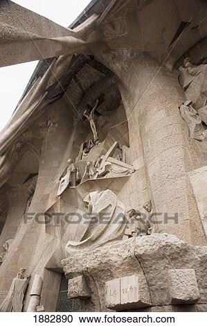 Detail Of The Passion Facade On The Side Of The Church Of The Holy Family; Barcelona, Spain View Large Photo Image Stock Image - Detail Of The Passion Facade On The Side Of The Church Of The Holy Family; Barcelona, Spain. Fotosearch