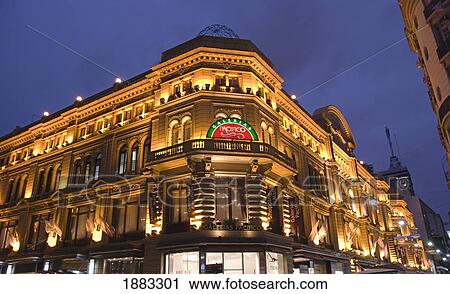 Galerias Pacifico At Night; Buenos Aires, Argentina View Large Photo Image Stock Image - Galerias Pacifico At Night; Buenos Aires, Argentina. Fotosearch