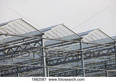 Stock Photo - Greenhouse Facility Under Construction; St. Albert, Alberta, Canada. Fotosearch