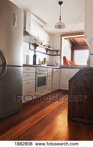 Interior Of A Kitchen; Tarifa, Cadiz, Andalusia, Spain View Large Photo Image Stock Photo - Interior Of A Kitchen; Tarifa, Cadiz, Andalusia, Spain. Fotosearch