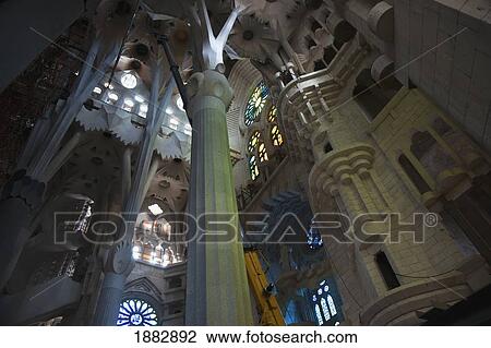 Interior Of The Church Of The Holy Family; Barcelona, Spain View Large Photo Image Stock Image - Interior Of The Church Of The Holy Family; Barcelona, Spain. Fotosearch