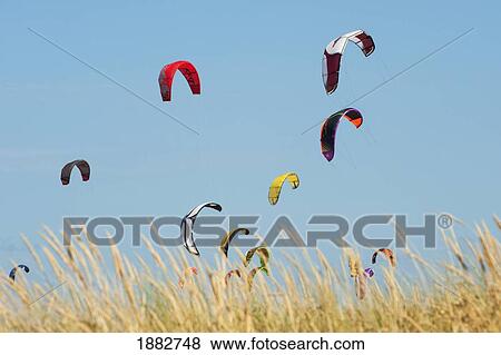 Kites Of Kite Surfers In Front Of Hotel Dos Mares; Tarifa, Cadiz, Andalusia, Spain View Large Photo Image Stock Photo - Kites Of Kite Surfers In Front Of Hotel Dos Mares; Tarifa, Cadiz, Andalusia, Spain. Fotosearch