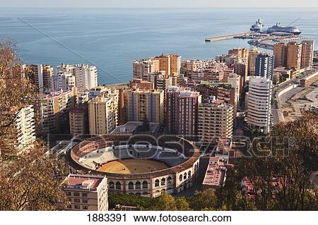 La Malagueta Bullring And Port; Malaga, Andalusia, Spain View Large Photo Image Stock Image - La Malagueta Bullring And Port; Malaga, Andalusia, Spain. Fotosearch
