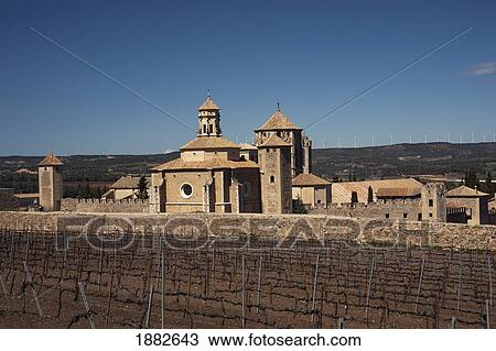 Stock Image - Monastery Of Santa Maria De Poblet; Catalonia, Spain. Fotosearch