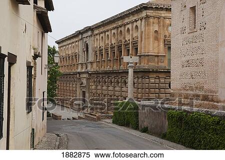 Stock Photography - Palace Of Charles V; Granada, Andalusia, Spain. Fotosearch