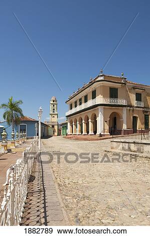 Palacio Brunet, Now The Museo Romantico, With The Iglesia Y Convento De San Francisco In The Background; Trinidad, Cuba View Large Photo Image Stock Photo - Palacio Brunet, Now The Museo Romantico, With The Iglesia Y Convento De San Francisco In The Background; Trinidad, Cuba. Fotosearch