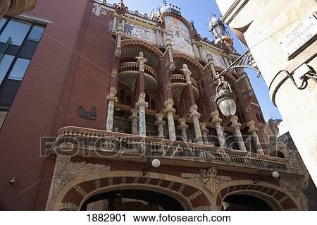 Stock Image - Palau De La Música Catalana (Palace Of Catalan Music); Barcelona, Spain. Fotosearch