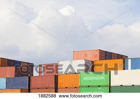 Shipping Containers; Edmonton, Alberta, Canada View Large Photo Image Stock Photo - Shipping Containers; Edmonton, Alberta, Canada. Fotosearch