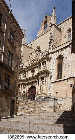 Steps Leading To Santa Maria La Major; Montblanc, Tarragona, Spain View Large Photo Image Stock Photography - Steps Leading To Santa Maria La Major; Montblanc, Tarragona, Spain. Fotosearch