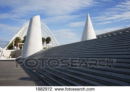 Stock Image - The Greenhouse In The City Of Arts And Sciences; Valencia, Spain. Fotosearch