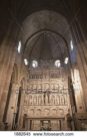 The Nave Of The Monastery Of Santa Maria De Poblet; Catalonia, Spain View Large Photo Image Stock Photography - The Nave Of The Monastery Of Santa Maria De Poblet; Catalonia, Spain. Fotosearch