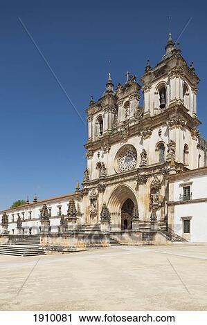 Stock Image - 12th century cistercian monastery of santa maria; alcobaca, estremadura and ribatejo, portugal. Fotosearch