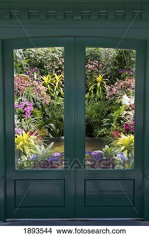 a door to an indoor garden in butchart gardens; brentwood bay, british columbia, canada View Large Photo Image Picture - a door to an indoor garden in butchart gardens; brentwood bay, british columbia, canada. Fotosearch