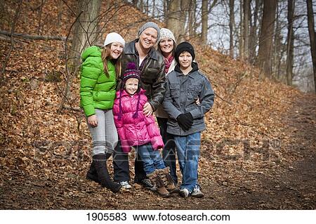 Stock Image - a family portrait; grimsby, ontario, canada. Fotosearch