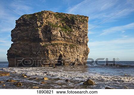 a large rock formation on the coast; south shields, tyne and wear, england View Large Photo Image Stock Image - a large rock formation on the coast; south shields, tyne and wear, england. Fotosearch