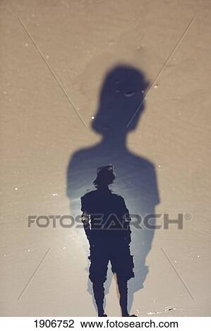 a person's reflection and shadow on the wet sand; perth, australia View Large Photo Image Stock Image - a person's reflection and shadow on the wet sand; perth, australia. Fotosearch