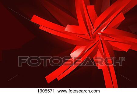 Stock Image - a red abstract shape. Fotosearch