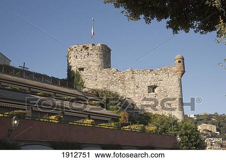 Stock Image - an 18th century castle; santa margherita, italy. Fotosearch