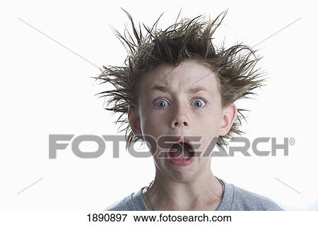 boy with crazy hair View Large Photo Image Stock Photo - boy with crazy hair. Fotosearch