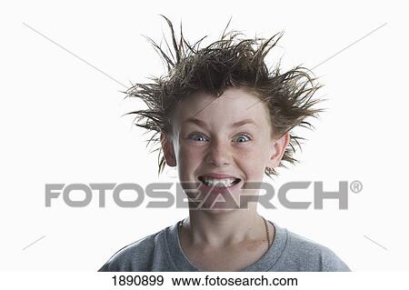 boy with crazy hair View Large Photo Image Stock Photo - boy with crazy hair. Fotosearch