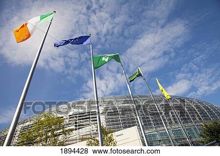 flags outside aviva stadium; dublin, dublin county, ireland View Large Photo Image Stock Photo - flags outside aviva stadium; dublin, dublin county, ireland. Fotosearch