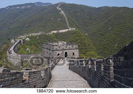 great wall of china outside beijing at mutianyu; beijing, china View Large Photo Image Stock Image - great wall of china outside beijing at mutianyu; beijing, china. Fotosearch