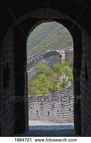 great wall of china outside beijing at mutianyu; beijing, china View Large Photo Image Stock Image - great wall of china outside beijing at mutianyu; beijing, china. Fotosearch