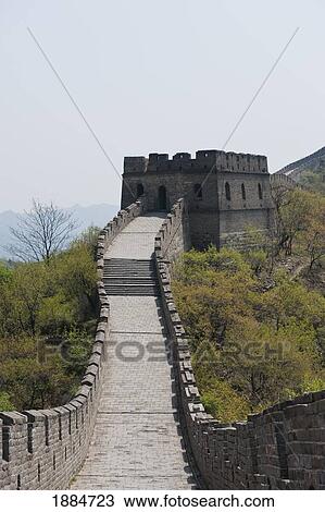 great wall of china outside beijing at mutianyu; beijing, china View Large Photo Image Stock Image - great wall of china outside beijing at mutianyu; beijing, china. Fotosearch