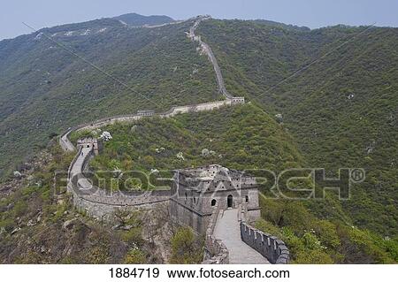 great wall of china outside beijing at mutianyu; beijing, china View Large Photo Image Stock Photo - great wall of china outside beijing at mutianyu; beijing, china. Fotosearch