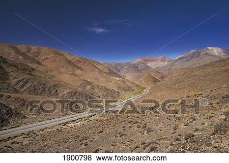 Stock Photo - highway 51 east of san antonia de los cobres; salta, argentina. Fotosearch