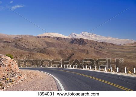 Stock Image - highway 52 west of purmamarca; jujuy, argentina. Fotosearch