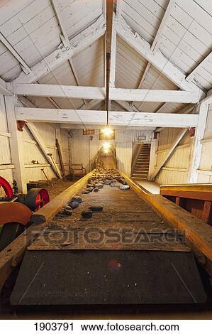 interior of an historic site with rocks on a conveyor belt; beamish, durham, england View Large Photo Image Stock Image - interior of an historic site with rocks on a conveyor belt; beamish, durham, england. Fotosearch