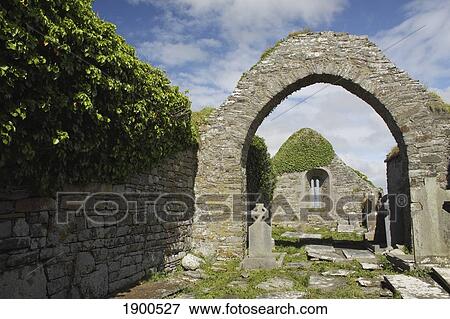 kilmacreehy church ruins near liscannor in munster region; county clare, ireland View Large Photo Image Stock Photo - kilmacreehy church ruins near liscannor in munster region; county clare, ireland. Fotosearch