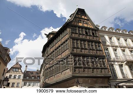 old medieval gothic building with clouds in the sky; strasbourg, france View Large Photo Image Stock Photo - old medieval gothic building with clouds in the sky; strasbourg, france. Fotosearch
