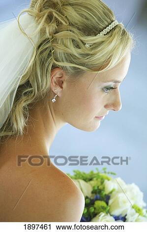Stock Image - portrait of a bride; portland, oregon, united states of america. Fotosearch