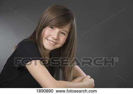 portrait of a teenage girl View Large Photo Image Stock Image - portrait of a teenage girl. Fotosearch